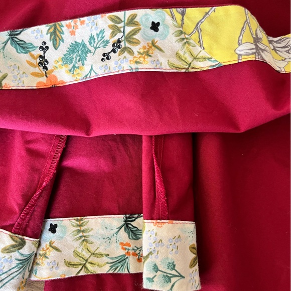 Berlin boutique skirt or pull up dress in red with patchwork accents - Picture 6 of 16